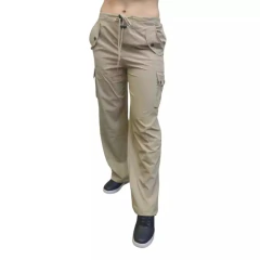 Pantalon Family Cargo Microfibra Mujer Beige