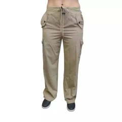 Pantalon Family Cargo Microfibra Mujer Beige