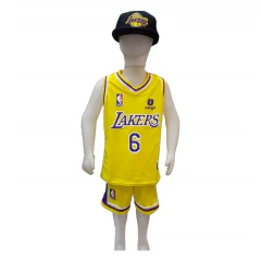 Conjunto de Básquet Lakers Niño Amarillo - Camiseta y Short