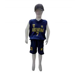 Conjunto de Básquet Argentina Niño - Camiseta y Short