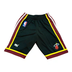 Short Basquet Miami Heat Niño Negro