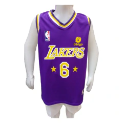 Conjunto de Básquet Lakers Niño Violeta - Camiseta y Short