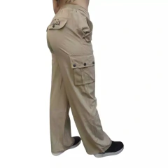 Pantalon Family Cargo Microfibra Mujer Beige
