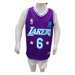 Conjunto de Básquet Lakers Niño Violeta - Camiseta y Short