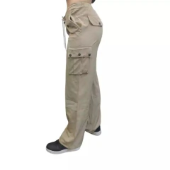 Pantalon Family Cargo Microfibra Mujer Beige