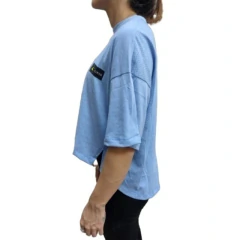 Remera Urban Luxury Redalg Mujer Celeste Redalgrosa