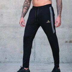 Pantalon Urban Luxury Chupin Lycra Hombre Negro Plycc