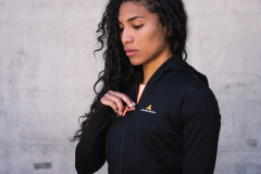 Imagen de Campera Lycra Deportiva Mujer Capucha +buzo Lycra (fu)