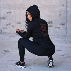 Conjunto! Campera Lycra Mujer Ng +pollera Con Calza Mujer en internet