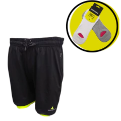 Combo run!! short con calza ng+medias de regalo!!