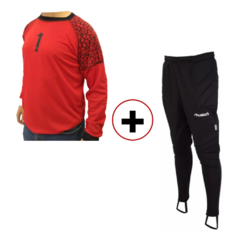 Conjunto De Arquero Hombre! Pantalon Reusch +buzo Mitama rjo