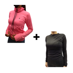 Buzo Mujer Fucsia Deportivo Urbano Bumu +camiseta Termica NG