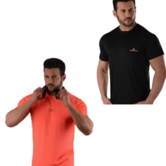 Combo Colores! 2 Remeras Deportivas Hombre - Rmdf X2 N/ng