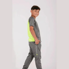 Remera Urban Luxury Lycra Rmdfn Niño Gris