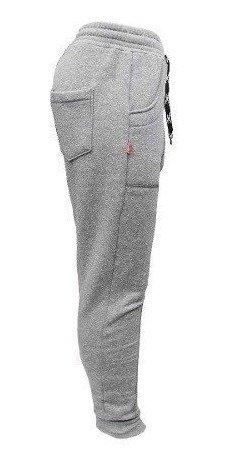 Pantalon Con Pu?o Frizados Adulto - Papua - Gris Claro en internet