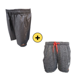 Combo Verano gris!!Bermuda Microfibra+Short Bolsillos