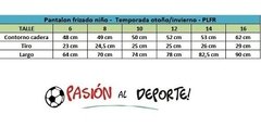 Pantalon Deportivo Frizado Ni?o - Plfr - Negro - PASION AL DEPORTE