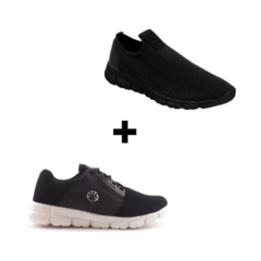Combo Kio! 2 Pares Zapatilla Kioshi Bokeh NG + Kaminary N/BL