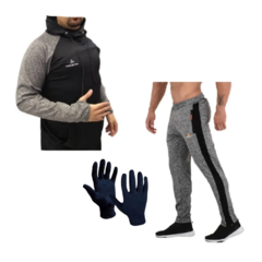 Combo Run! Buzo Deportivo + Pantalón Chupín G + Guantes