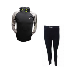 Combo Kid! Buzo Deportivo Niño Capucha + Calza Térmica Niño
