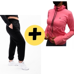 Buzo Mujer Fucsia Bumu + Pantalón Algodón C/puño Palgd
