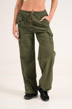 PANTALÓN CARGO DAMA MICROFIBRA FAMILY VERDE MILITAR- PCARGOD - comprar online