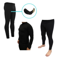 Calza Larga Ciclista Con Badana + Conjunto Térmico Adulto Negro