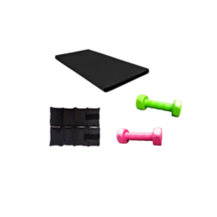COMBO! COLCHENTA NEGRA + TOBILLERA 2 KG + 2 MANCUERNAS 1 KG C/U