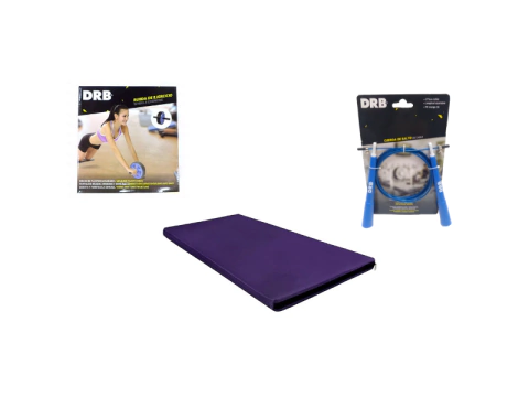Combo Gym!!! Colchoneta + Rueda Abdominal + Soga Cable