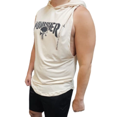 Musculosa Deportiva Hombre Punisher Crudo + Short Cargo Con Bolsillos Negro - comprar online