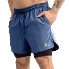 Short Con Calza Deportivo Azul Hombre + Medias Gratis!! - tienda online