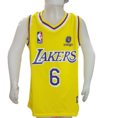 Camiseta Deportiva de Basquet LAKERS AMARILLO talle Nio!! - MESN