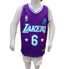 Conjunto Camiseta y Short de Basquet LAKERS VIOLETA talle Nio!! - MESNBNON - PASION AL DEPORTE
