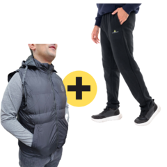 Conjunto deportivo hombre!! Chaleco + pantalón chupin Recto