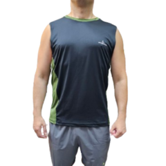 Musculosa Deportiva Banda Ancha Elite Hombre Negro - Muscur5