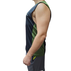 Musculosa Deportiva Banda Ancha Elite Hombre Negro - Muscur5 en internet
