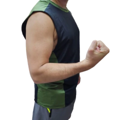 Musculosa Deportiva NEGRO MuscuR5 + Short Cargo Hombre NEGRO Shcargo - comprar online