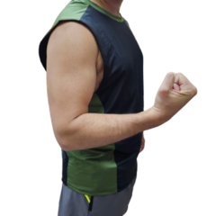 Imagen de Musculosa Deportiva Banda Ancha Elite Hombre Negro - Muscur5