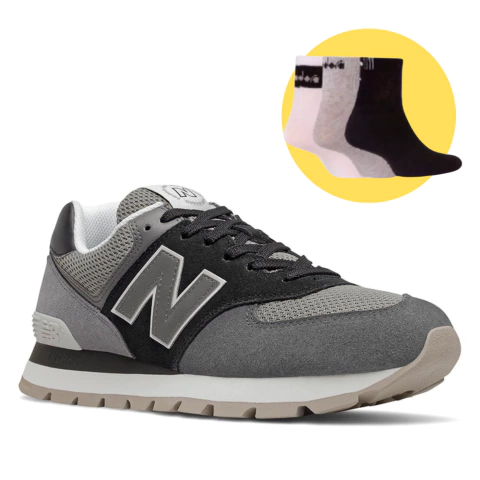 Zapatillas New Balance Hombre ML574DCH + Medias