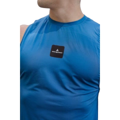 Musculosa Deportiva Azul Muscuproye + Short Con Calza Shlybccmicro