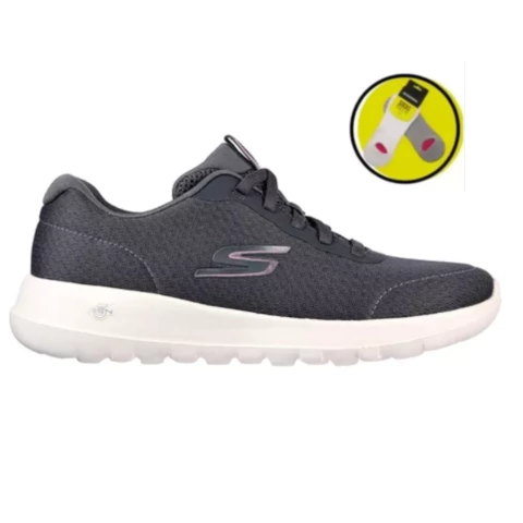 Zapatilla Skechers Dama Go Walk Joy - 124094 Gris + Medias!