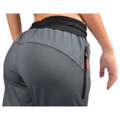 Campera Lycra Deportiva Mujer Calyud2 Celeste + Pantalón Lycra Plyccd Gris - tienda online