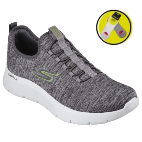 Zapatilla Skechers Hombre Go Walk Flexi Ultra - 216484 GRIS + MEDIAS