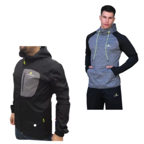 Combo Ot! Campera Lluvia + Buzo Deportivo Capucha Gs