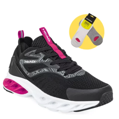 Zapatillas Deportivas Mujer Head Limay- Ng/fu + Medias