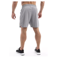 Remera Deportiva Azul Francia Rehodry Hombre + Short Microfibra Shmicro Gris - comprar online