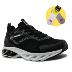 Zapatillas Deportivas Niños Head Limay - Negro/Blanco + MEDIAS!!