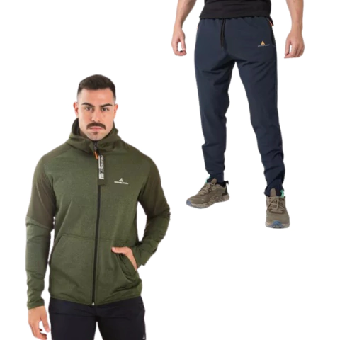 Combo Deportivo Hombre!! Campera vde +pantalon microfibra - comprar online