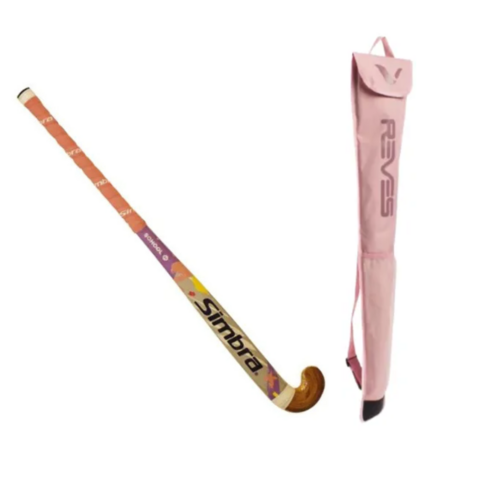 Palo Madera Hockey Simbra School + Funda Basic Rosa - comprar online