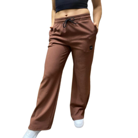 Pantalon Deportivo Chupin Lycra Dama Con Ottoman - PANTOTTO Marron - comprar online
